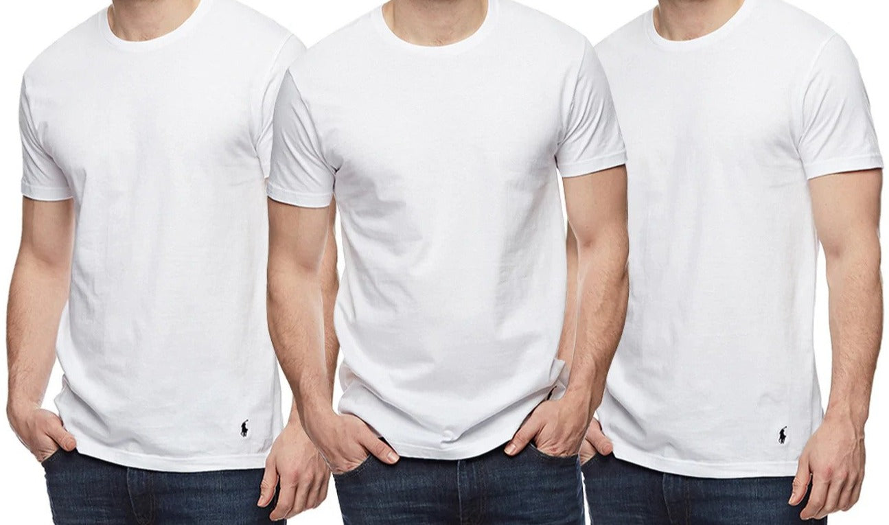 Polo Ralph Lauren Men's Crew Neck T-Shirt 3-Pack - White