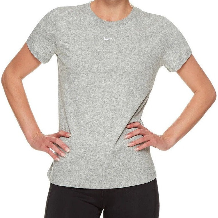 Nike Sportswear Women's Essential Crew Neck Tee / T-Shirt / Tshirt - Dark Grey Heather