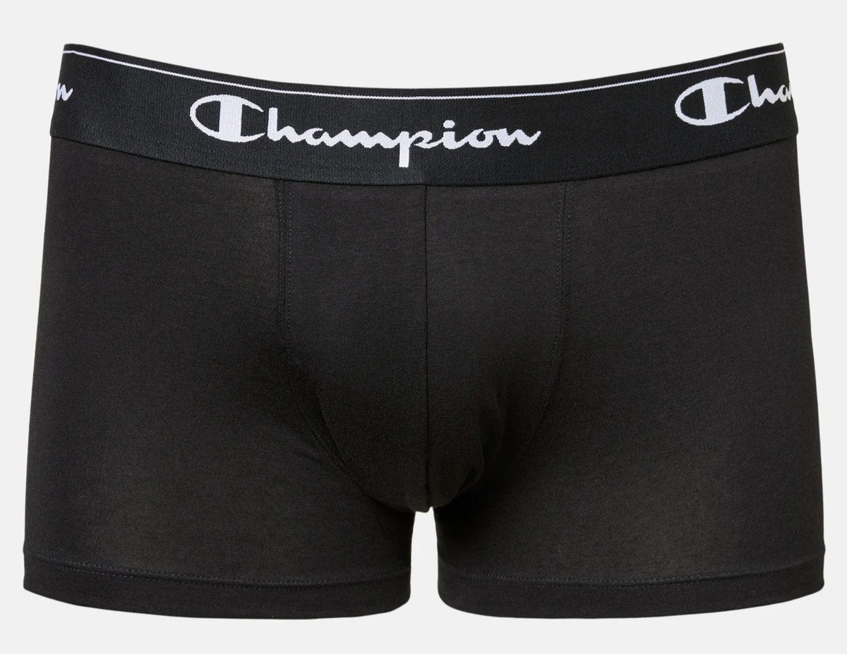 Champion Men's Athletic Cotton Trunks 3-Pack - Black
