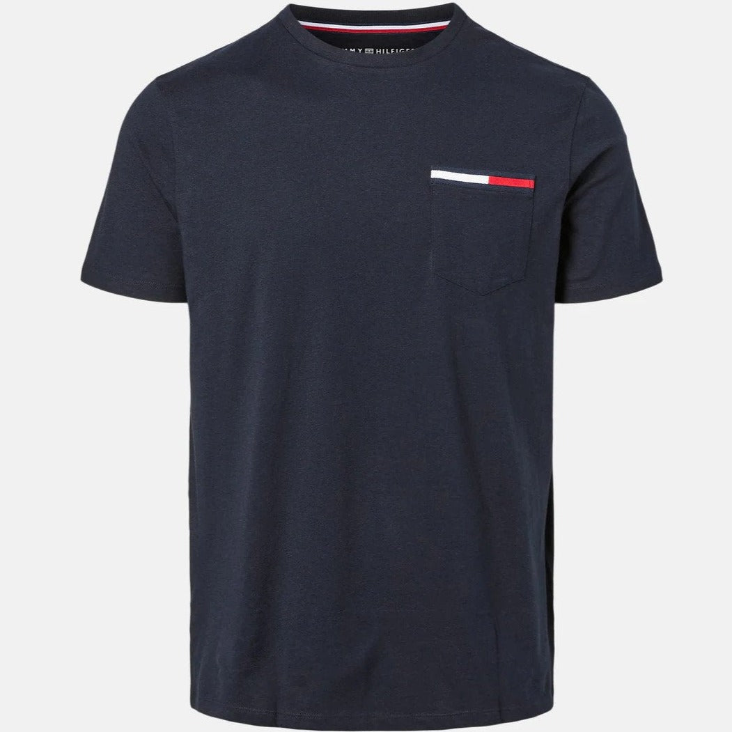 Tommy Hilfiger Men's Icon Short Sleeve Pocket Tee / T-Shirt / Tshirt - Desert Sky