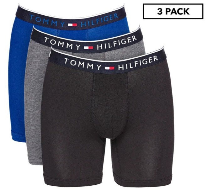 Tommy Hilfiger Men's Luxe Stretch Boxer Brief 3-Pack - Cobalt/Multi