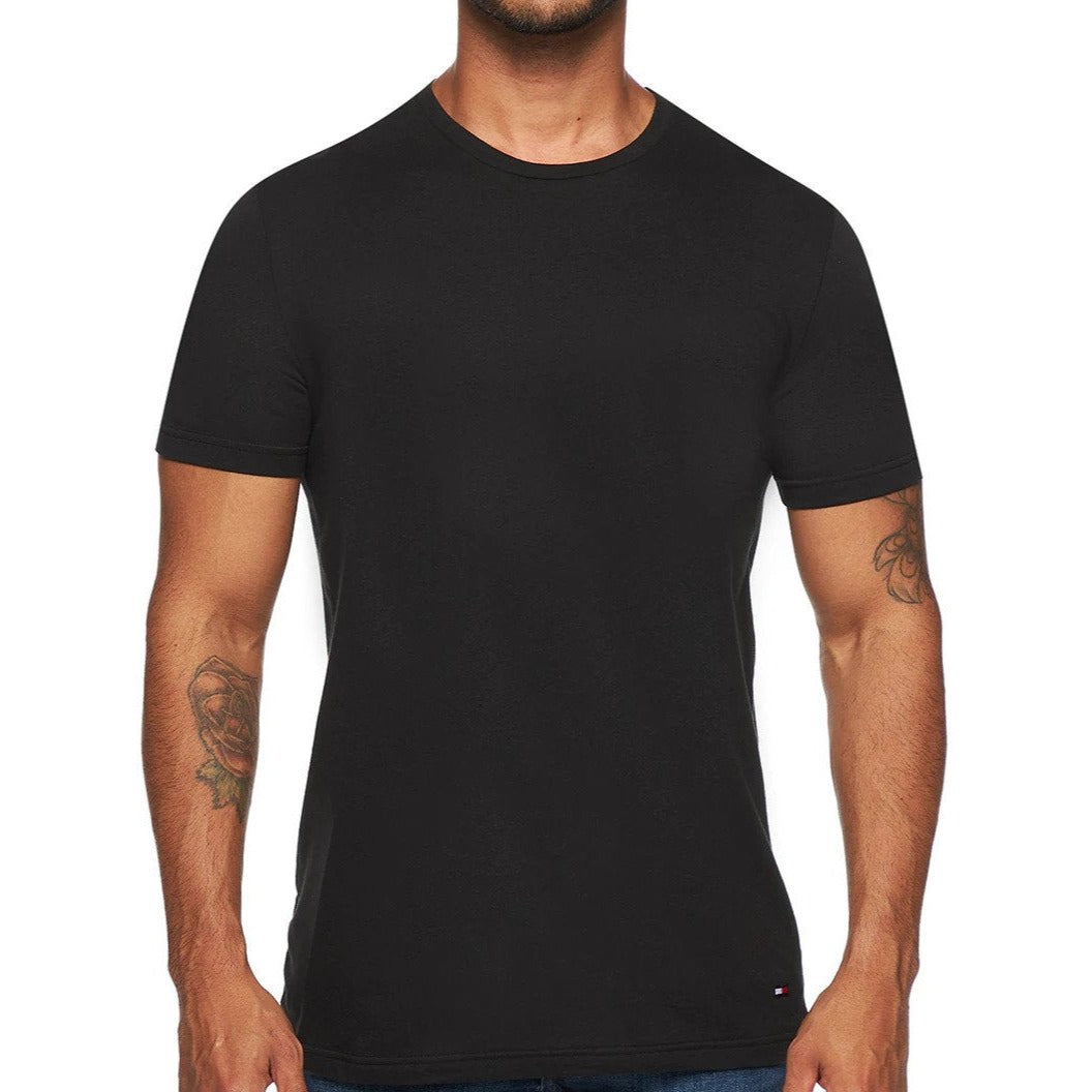 Tommy Hilfiger Men's Classic Crew Neck Tee / T-Shirt / Tshirt 3-Pack - Black