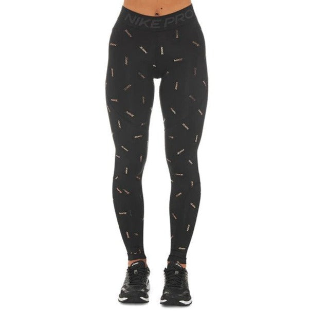 Nike Women's Pro Toss Print Tights / Leggings - Black/Dark Smoke Grey