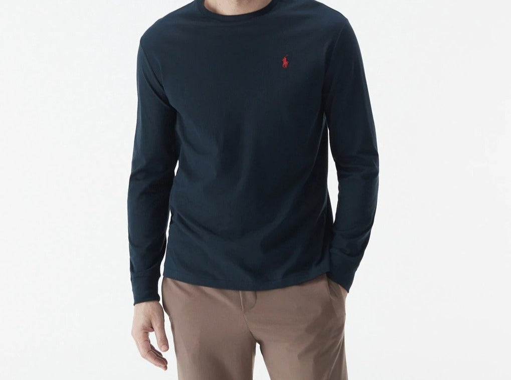 Polo Ralph Lauren Men's Classics Long Sleeve Tee / T-Shirt / Tshirt - Ink