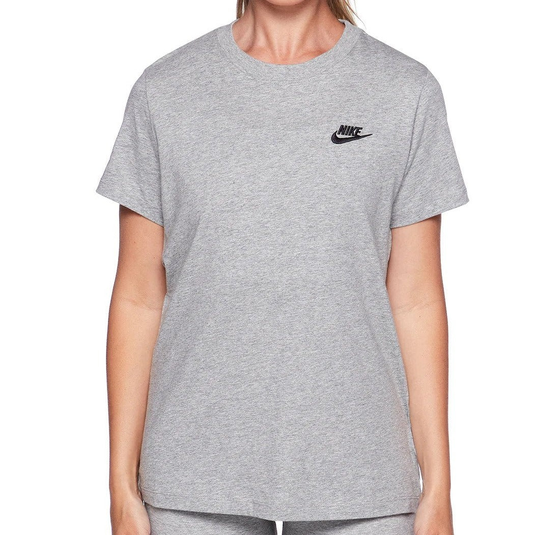 Nike Sportswear Women's Club Tee / T-Shirt / Tshirt - Dark Grey Heather