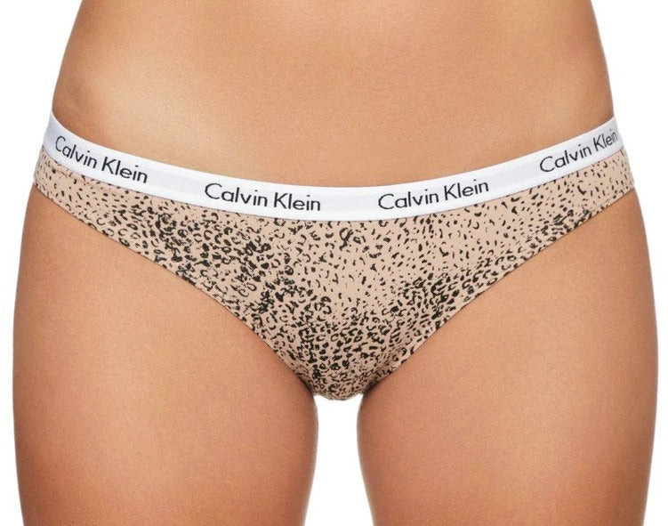 Calvin Klein Women's Carousel Bikini Briefs 3-Pack - Black/Grey Heather/Honey Almond