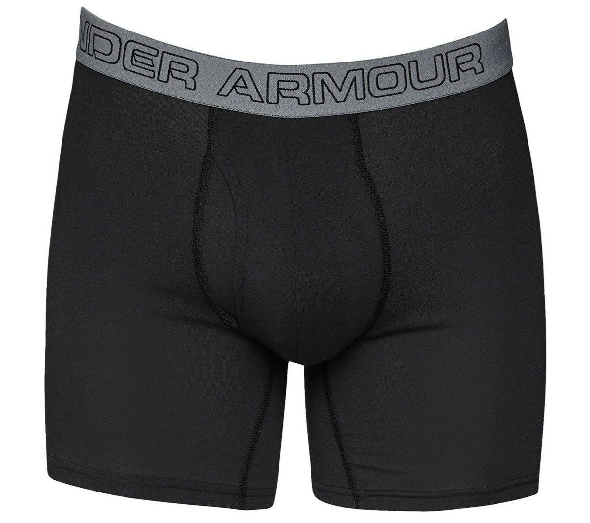 Under Armour Men's UA Charged Cotton 6" Boxerjocks 3-Pack - Black