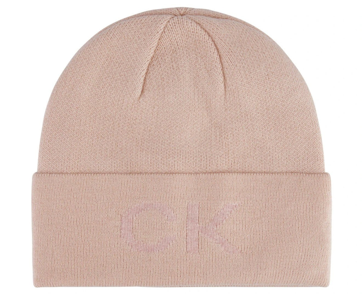 Calvin Klein Chenille CK Logo Beanie - Blush