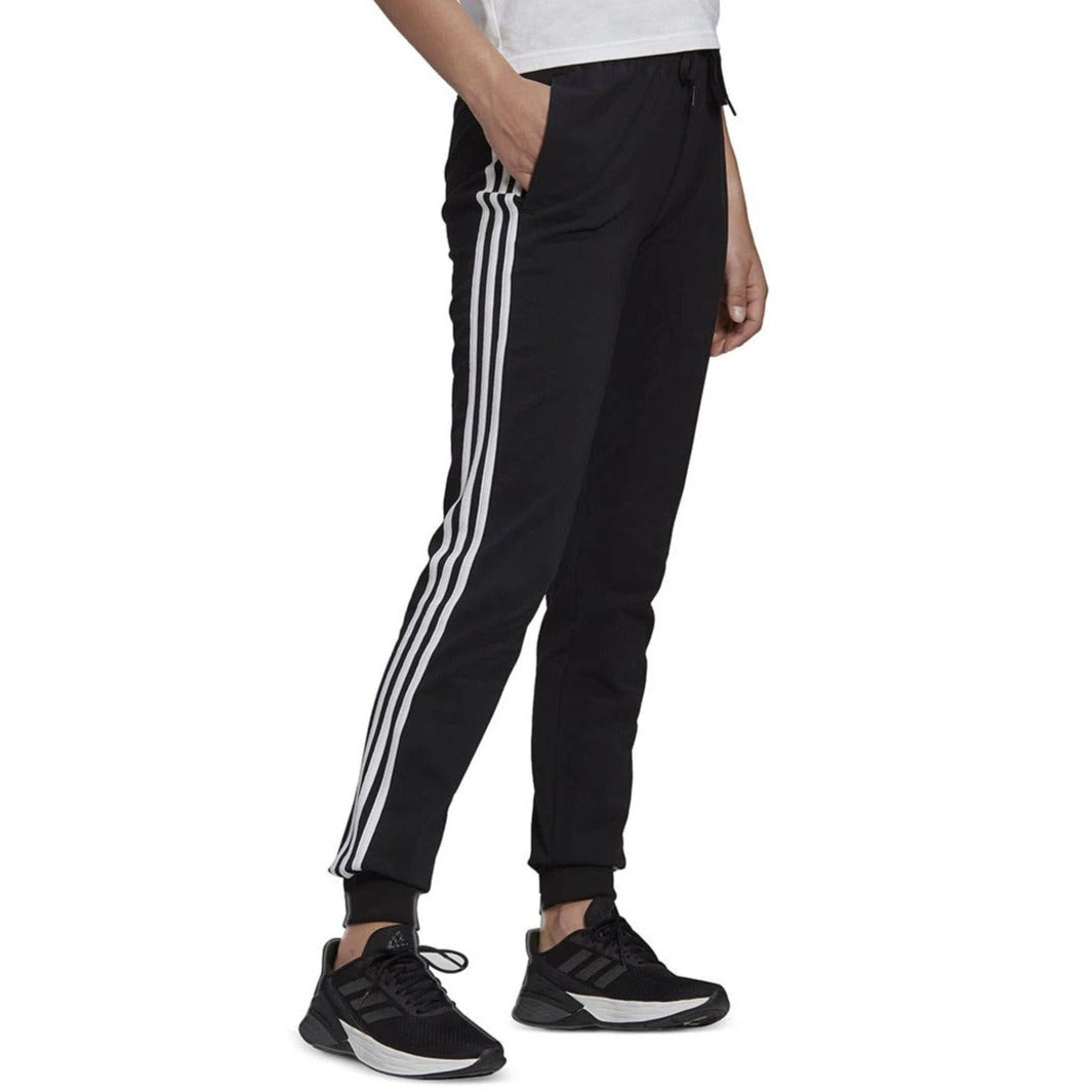 Adidas Womens 3 Stripe French Terry Core Pant - Black/White