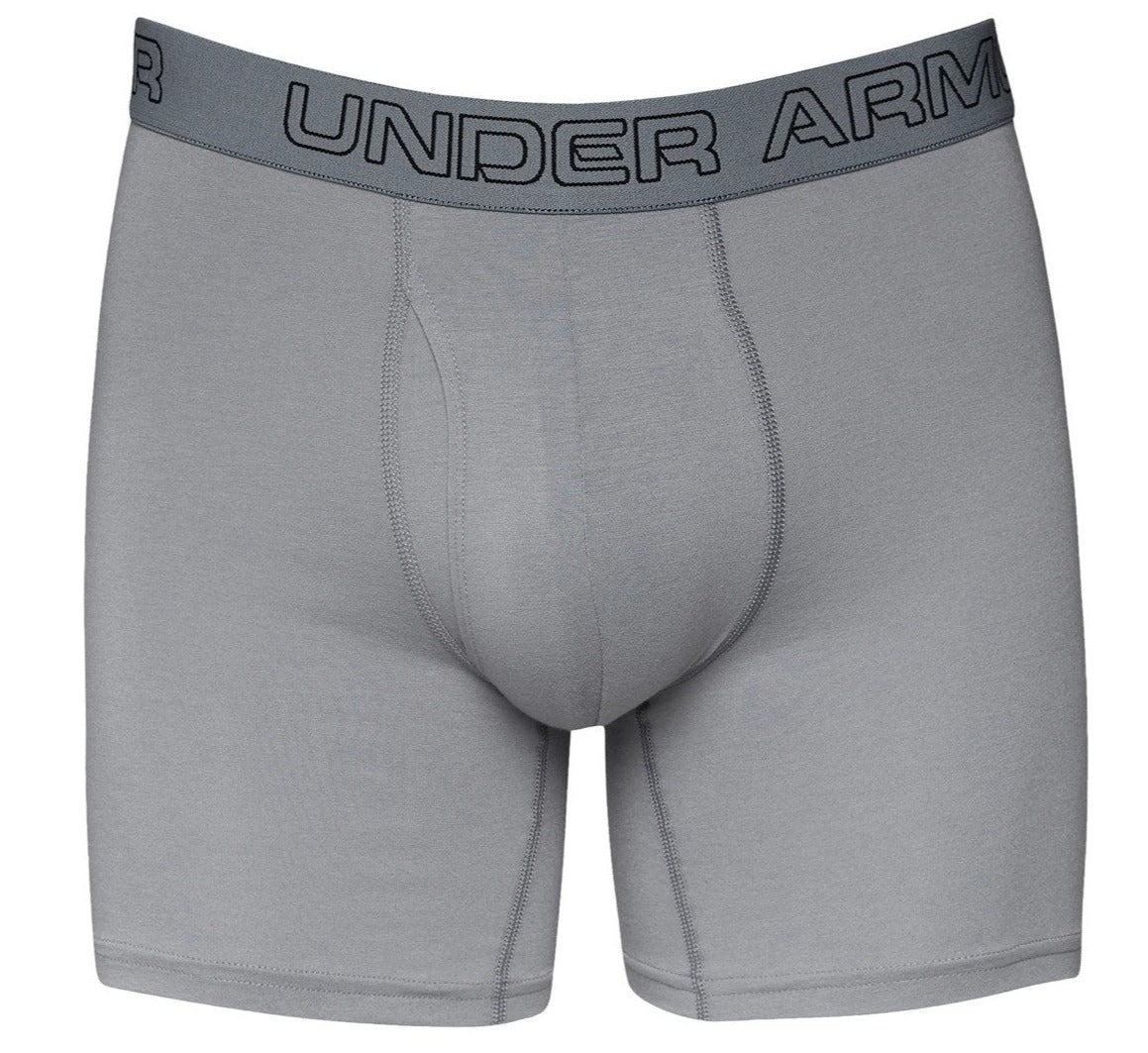 Under Armour Men's UA Charged Cotton 6" Boxerjocks 3-Pack - Tech Blue/Indigo/Steel
