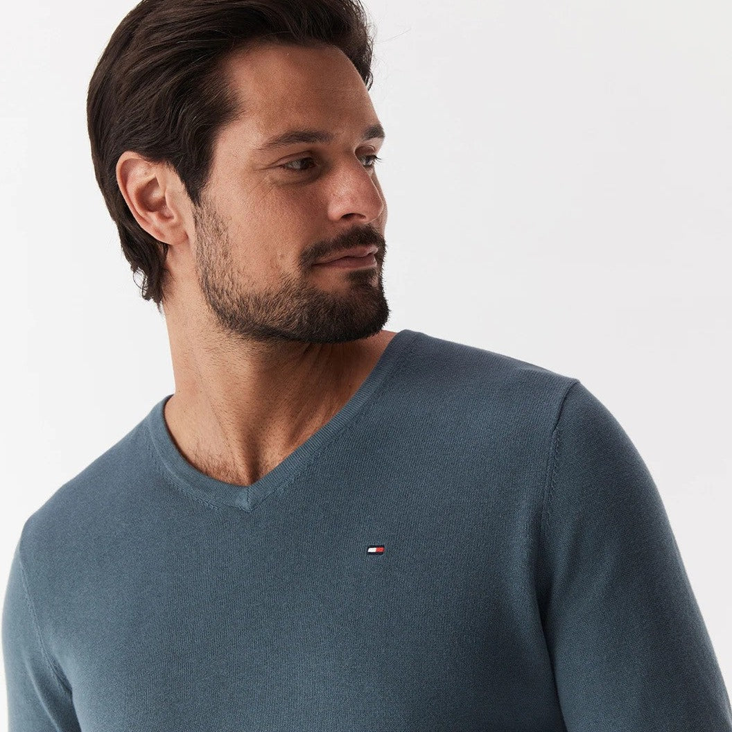 Tommy Hilfiger Men's Pacific V-Neck Sweater - Blue Lake