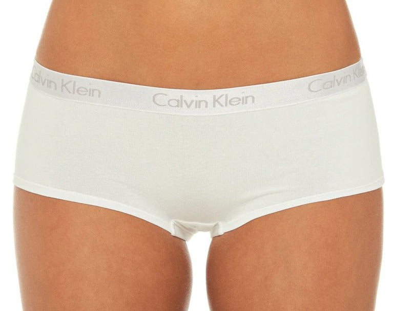 Calvin Klein Women's Motive Cotton Boyshorts 3-Pack - Black/White/Grey