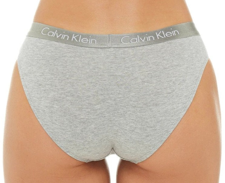 Calvin Klein Women's Motive Cotton Bikini Briefs 3-Pack - Black/Red/Grey Heather