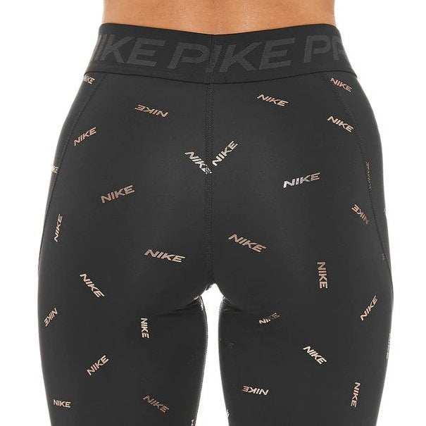 Nike Women's Pro Toss Print Tights / Leggings - Black/Dark Smoke Grey