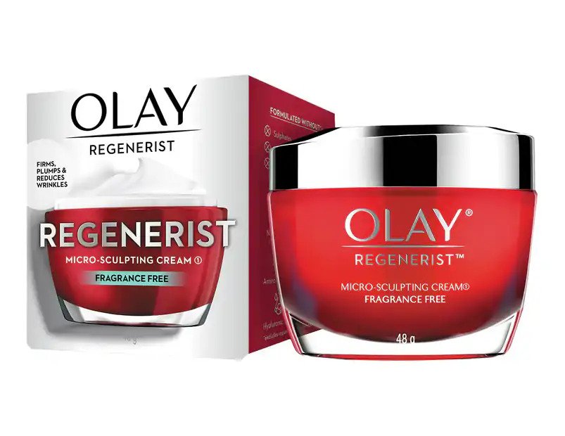 Olay Regenerist Micro-Sculpting Face Cream Moisturiser Fragrance Free 48g