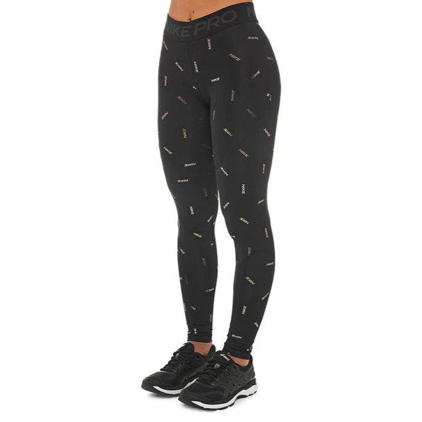 Nike Women's Pro Toss Print Tights / Leggings - Black/Dark Smoke Grey