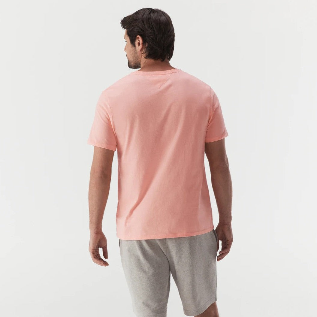 Tommy Hilfiger Men's Nantucket Flag Short Sleeve Tee / T-Shirt / Tshirt - Playful Peach