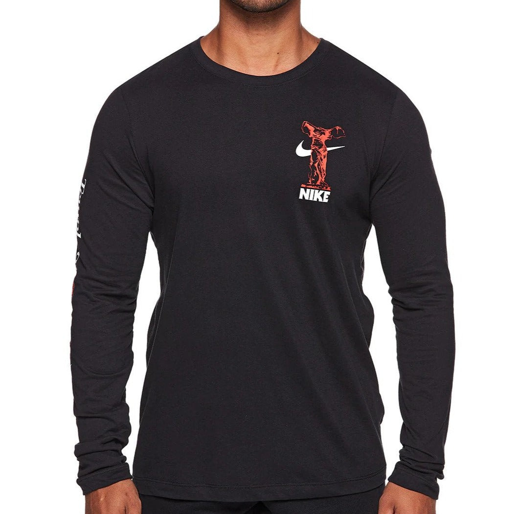 Nike Sportswear Men's Wild Card Long Sleeve Tee / T-Shirt / Tshirt - Black