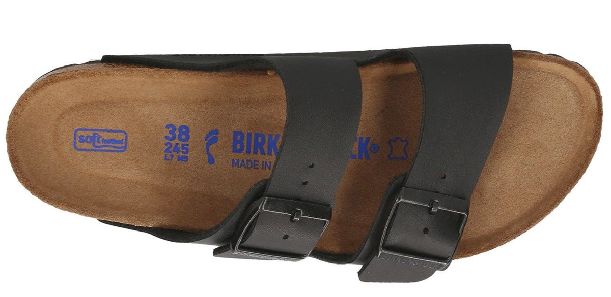 Birkenstock Unisex Arizona Narrow Fit Soft Footbed Sandals - Black