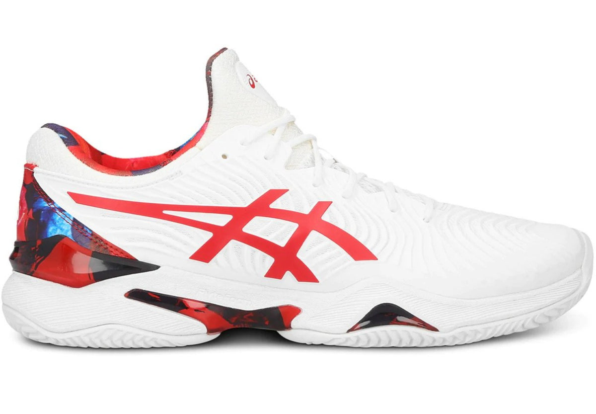ASICS Men's Court FF Novak Clay L.E. Tennis Shoes - White/Classic Red