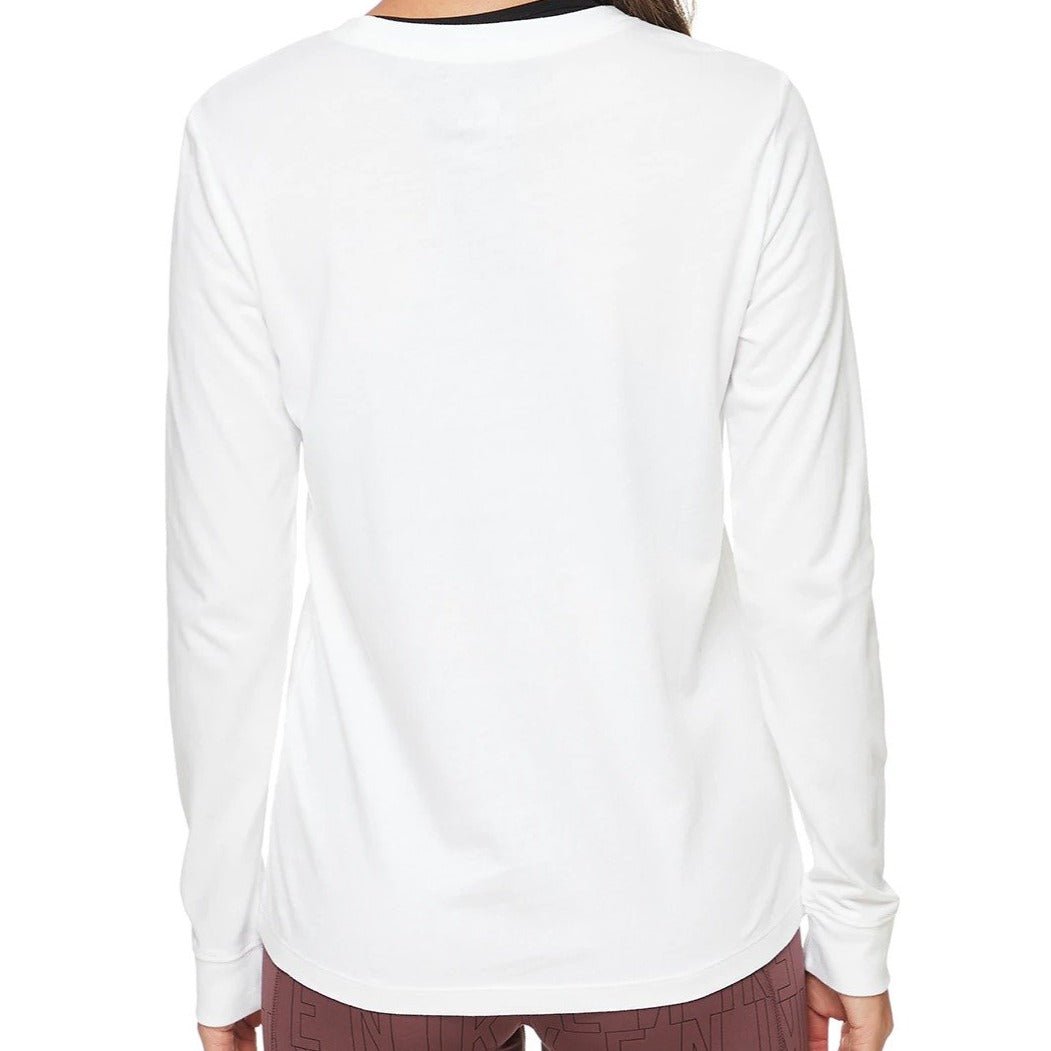 Nike Sportswear Women's Essential Icon Futura Long Sleeve Tee / T-Shirt / Tshirt - White