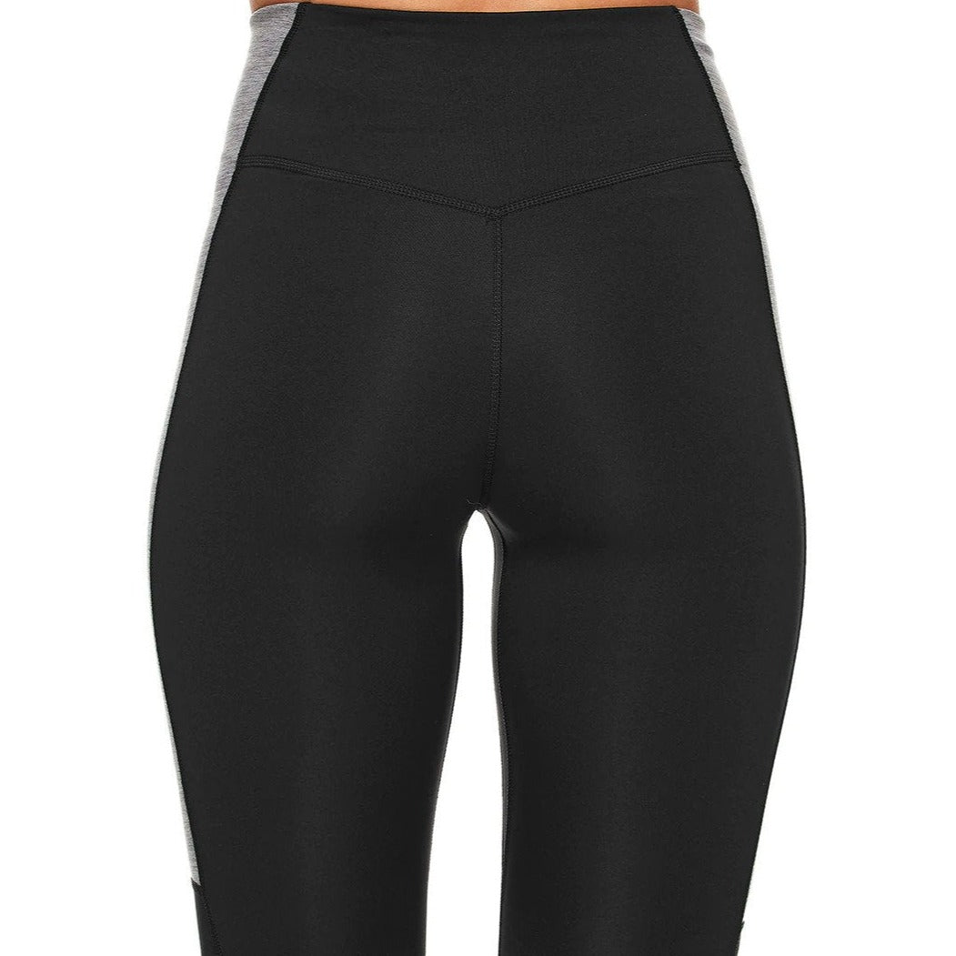 Nike Women's One Dri-FIT Colourblock Mid-Rise 7/8 Length Leggings / Tights - Black/White