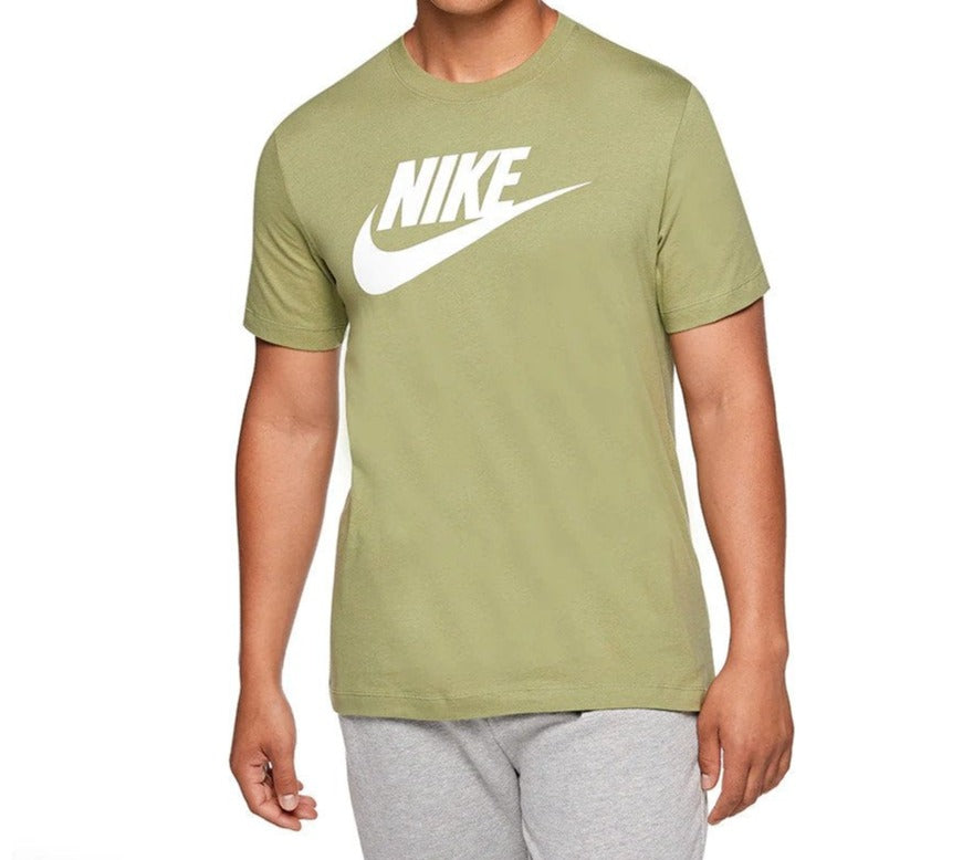 Nike Men's Futura Icon Tee / T-Shirt / Tshirt - Moss Green/Alligator White