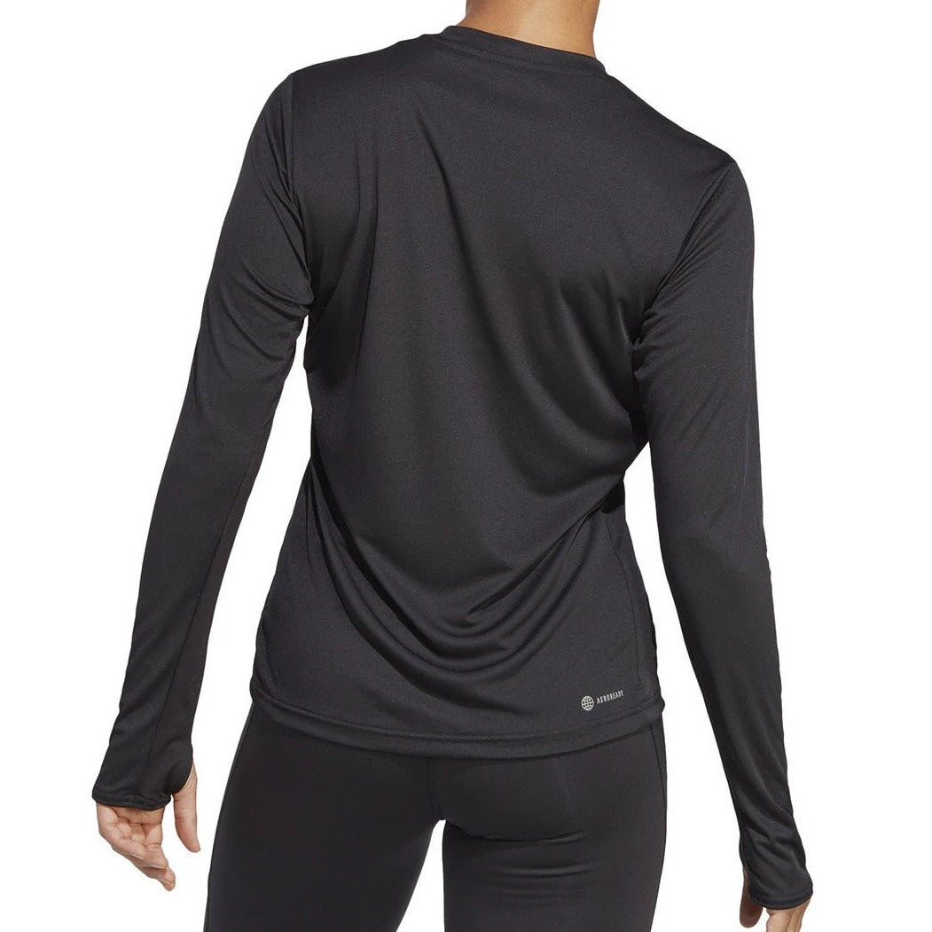 Adidas Women's Run It Long Sleeve Tee / T-Shirt / Tshirt - Black