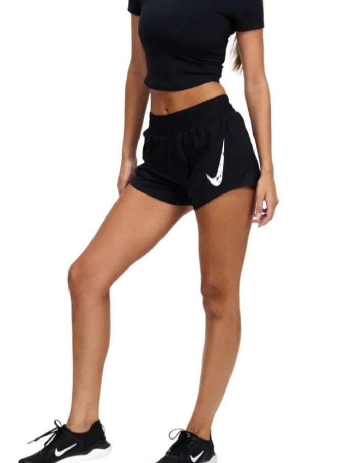 Nike Women One Swoosh Dri-FIT Shorts - Black/White
