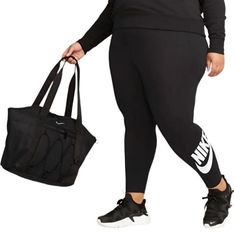 Nike Women's Plus Sportswear Classic Graphic High-Rise Tights - Black/White