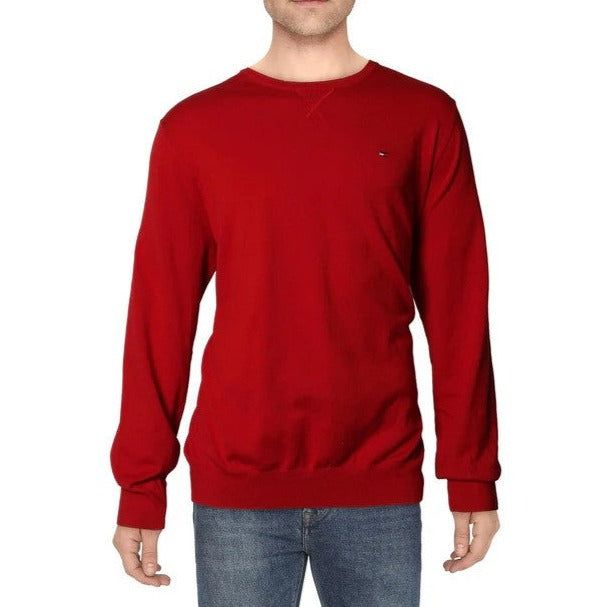 Tommy Hilfiger Men's Sweaters Pullover Sweater - Color: Haute Red