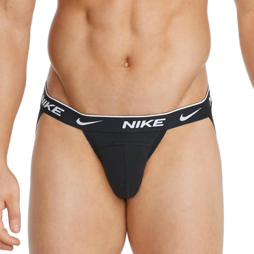 Nike Mens Everyday Cotton Stretch Jock Strap 3Pk - Black