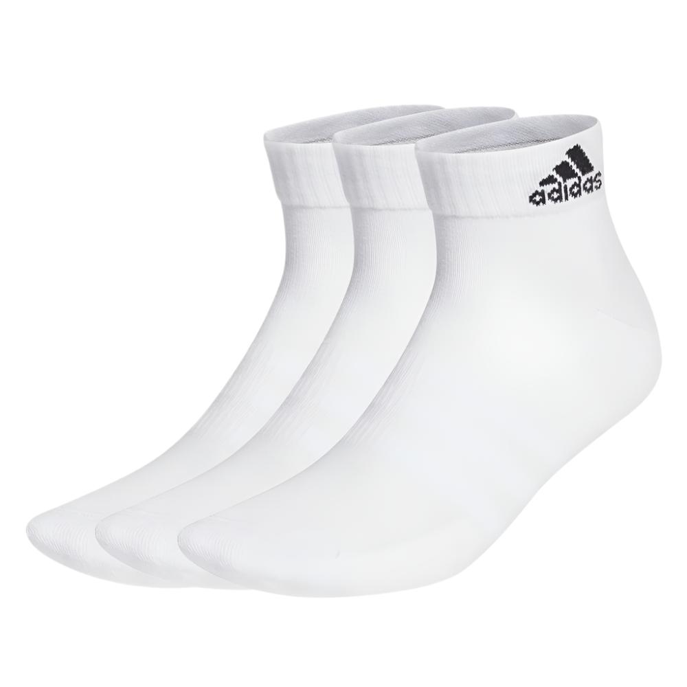 Adidas Unisex Cushioned Sportswear Ankle Socks 3-Pack - White / Black