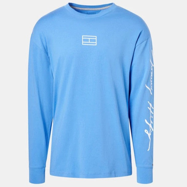 Tommy Hilfiger Men's Legacy Long Sleeve Tee / T-Shirt / Tshirt - Copenhagen Blue