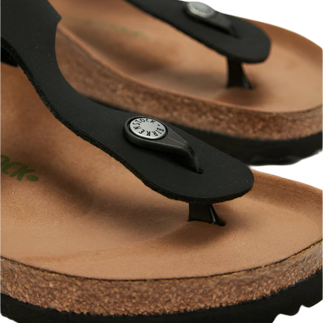 Birkenstock Unisex Regular Fit Gizeh Vegan BirkiBuc - Black