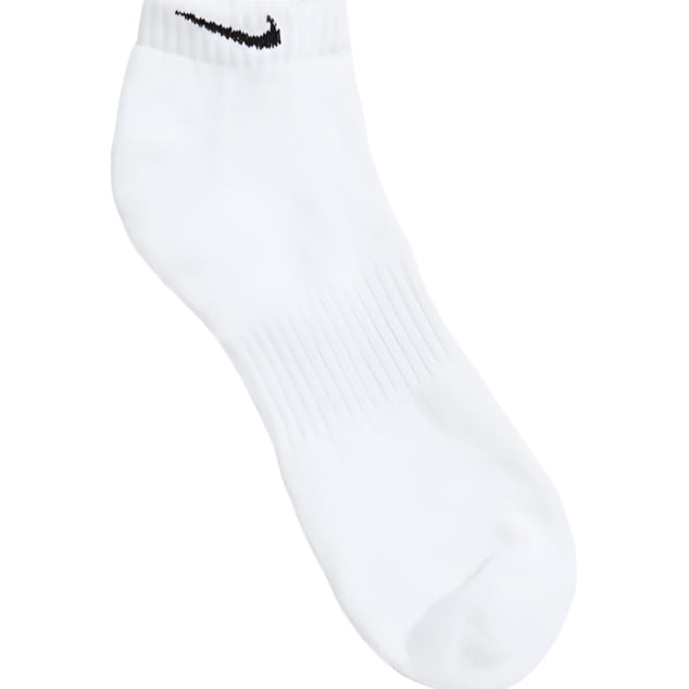 Nike Womens Mens Unisex Everyday Cushion Low Socks 3-Pack - White/ Black