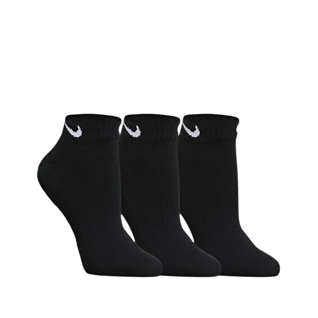 Nike Womens Mens Unisex Everyday Cushion Low Socks 3-Pack - Black/ White