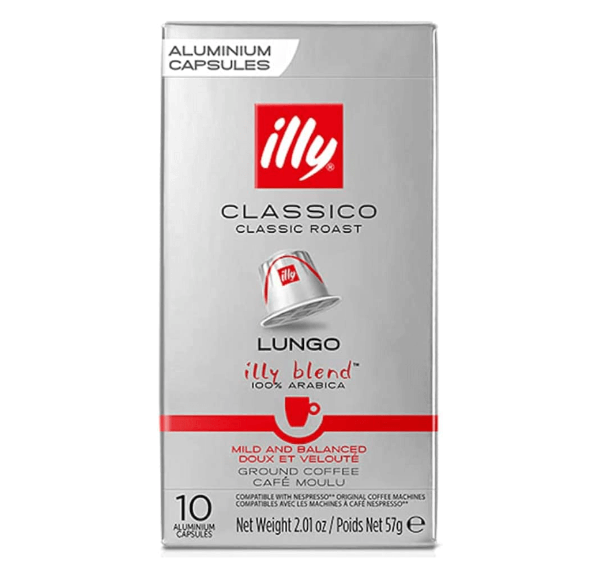 Illy Coffee Capsules Lungo Classico Espresso Capsules 100 Capsules