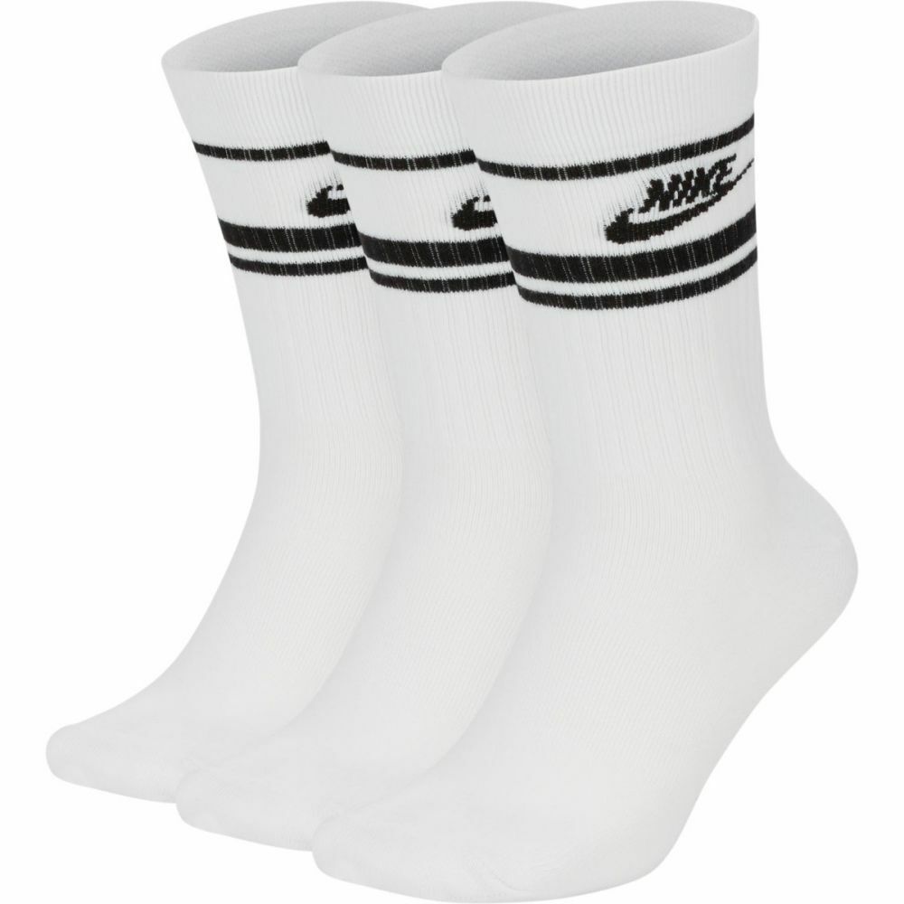 Nike Sportswear Everyday Essential Crew Socks 3Pk - White/Black