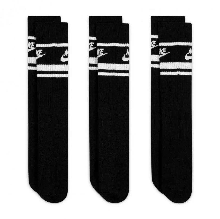 Nike Sportswear Everyday Essential Crew Socks 3Pk - Black/White
