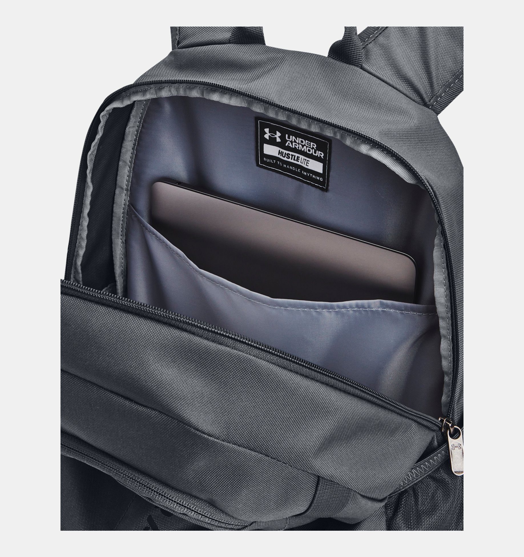 Under Armour Men's Hustle Lite Backpack - Pitch Gray / Black