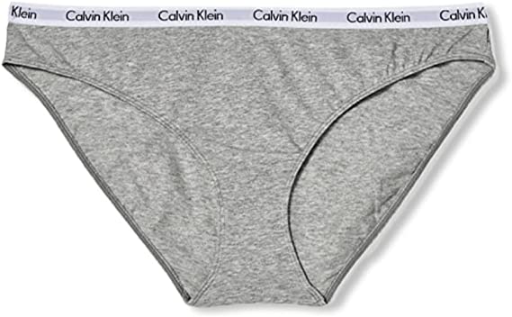 Calvin Klein Womens Carousel Logo Cotton Bikini Style Underwear 3 Pack - Black/Black/Grey