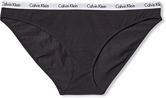 Calvin Klein Womens Carousel Logo Cotton Bikini Style Underwear 3 Pack - Black/Black/Grey