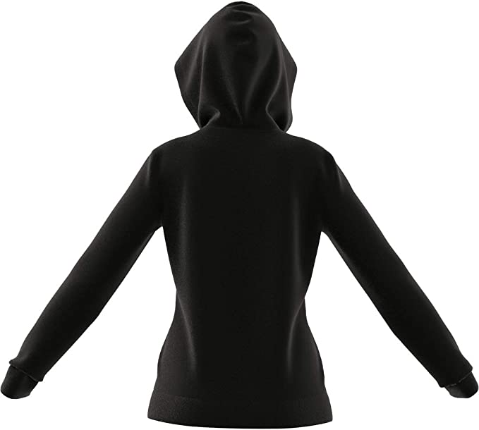 Adidas Women's Linear French Terry Full-Zip Hoodie Black/White