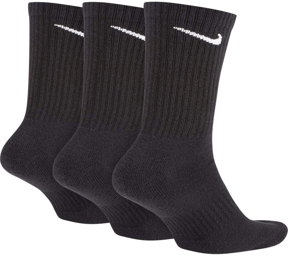 Nike Unisex Men's Women's Cotton Cushion Crew Socks 3-Pack - Black