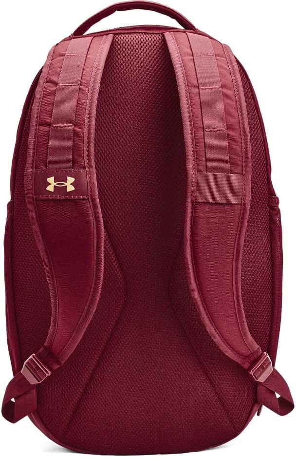 Under Armour Unisex Hustle 5.0 Backpack - League Red/League Red/Metallic Gold
