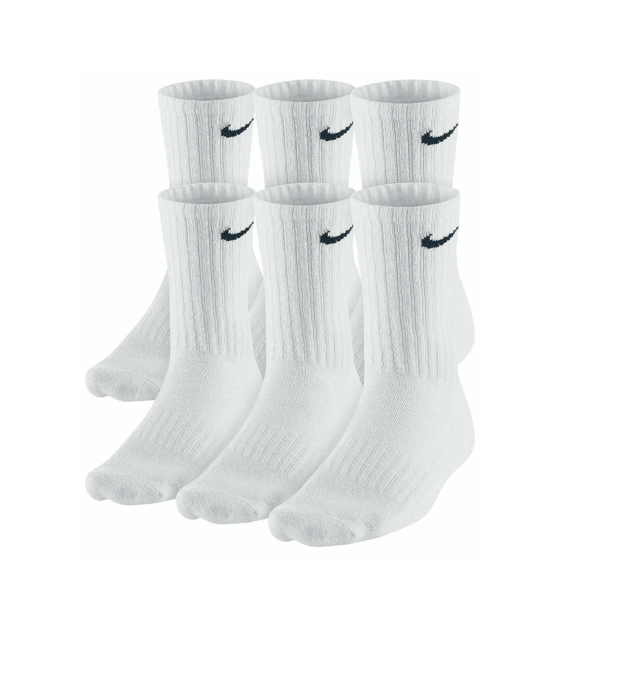 Nike Men's Cotton Cushion Crew Socks 6-Pack - White