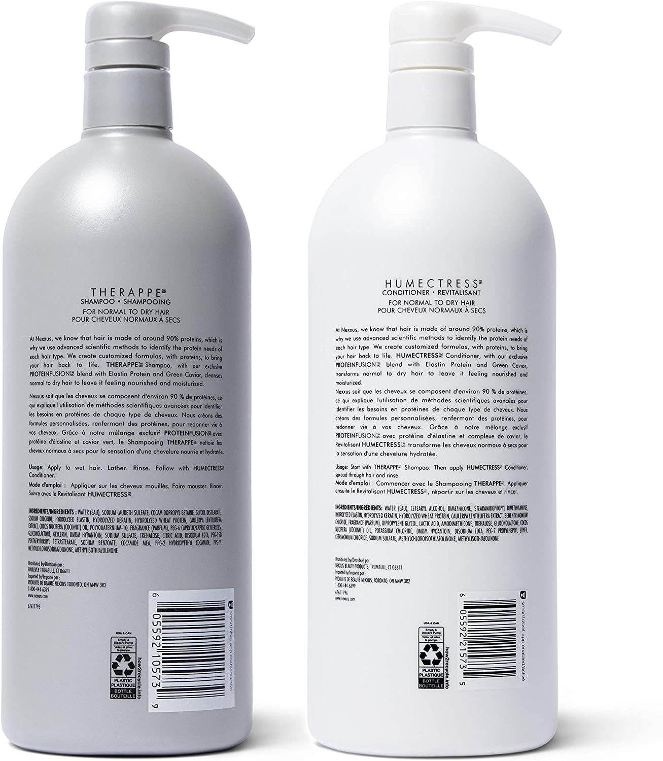 Nexxus Therappe Shampoo and Humectress Ultimate Conditioner 33.8 oz 2x1L