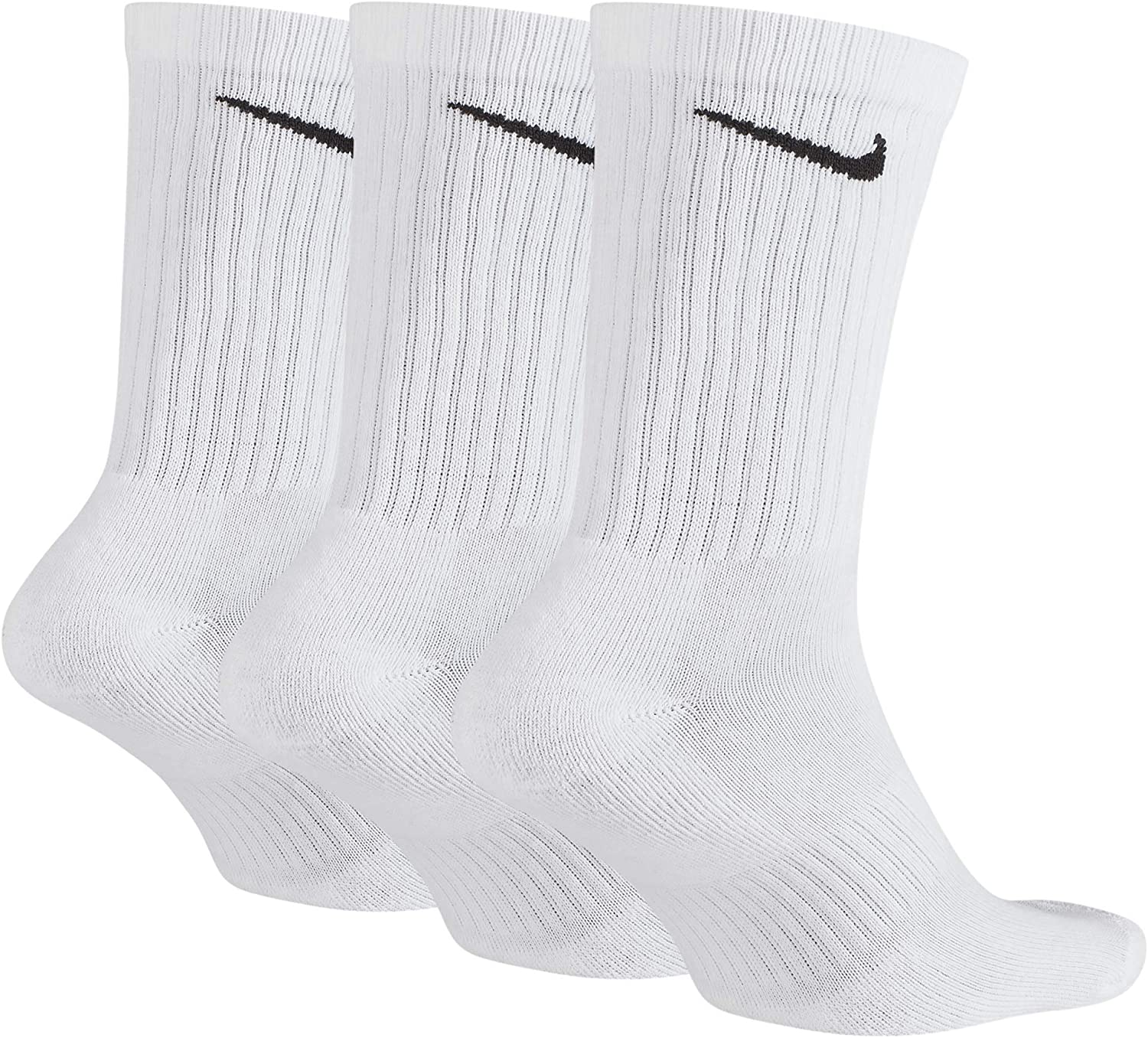 Nike Unisex Men's Women's Cotton Cushion Crew Socks 3-Pack - White