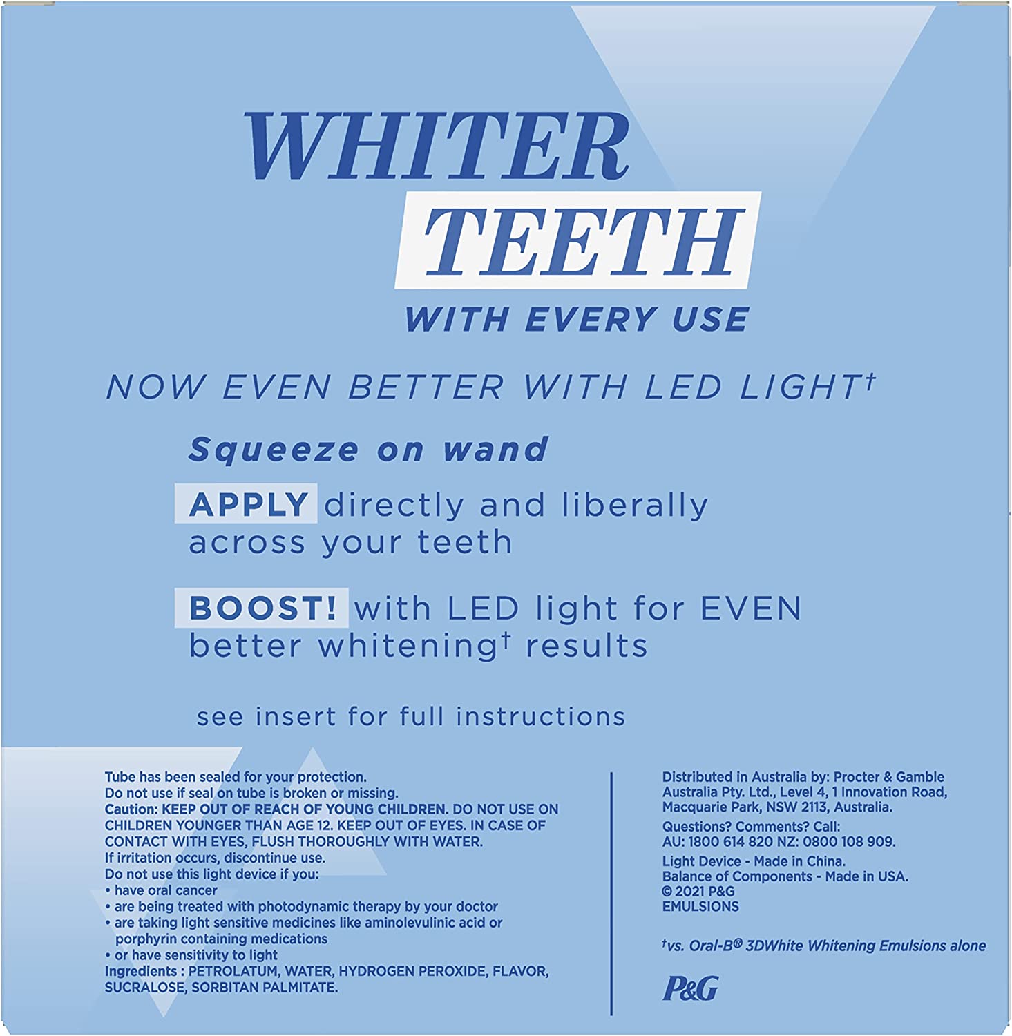 Oral-B 3DWhite Whitening Emulsions w/ LED 18g